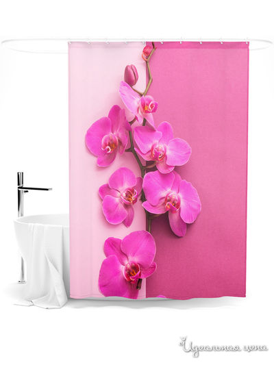 Шторка для ванной, 145*180 см Сирень, цвет мультиколор