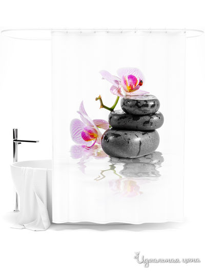 Шторка для ванной, 145*180 см Сирень, цвет мультиколор