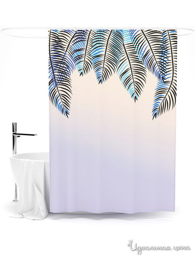 Шторка для ванной, 145*180 см Сирень, цвет мультиколор