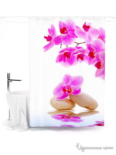Шторка для ванной, 145*180 см Сирень, цвет мультиколор