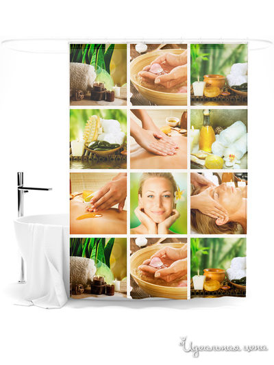 Шторка для ванной, 145*180 см Сирень, цвет мультиколор