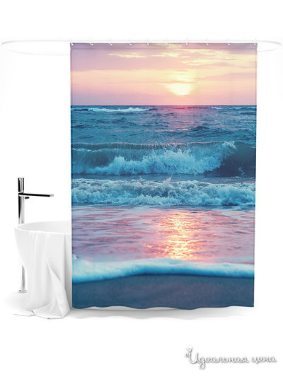 Шторка для ванной, 145*180 см Сирень, цвет мультиколор