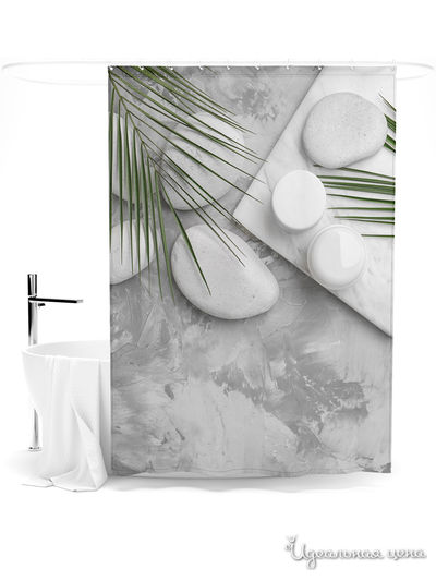 Шторка для ванной, 145*180 см Сирень, цвет мультиколор
