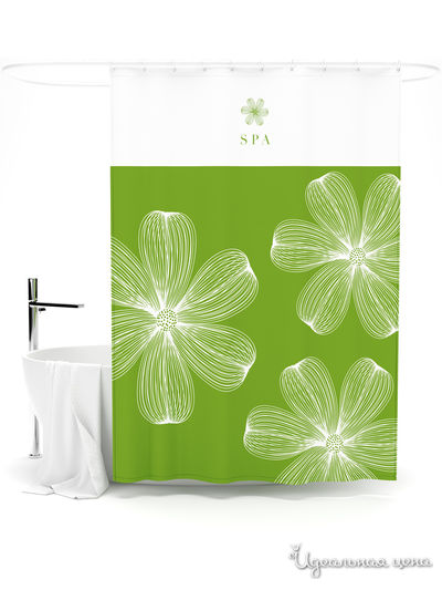 Шторка для ванной, 145*180 см Сирень, цвет мультиколор