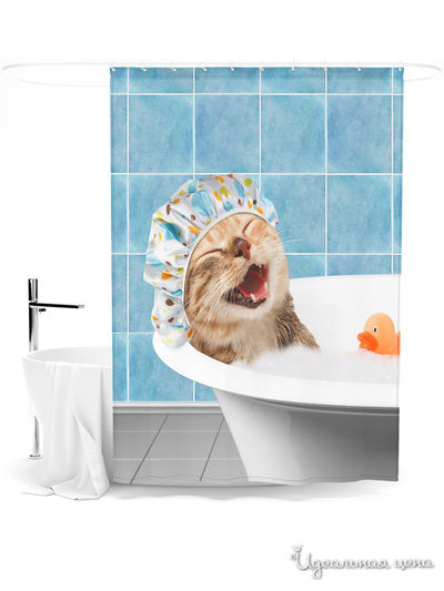 Шторка для ванной, 145*180 см Сирень, цвет мультиколор