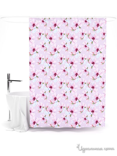 Шторка для ванной, 145*180 см Сирень, цвет мультиколор