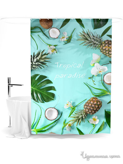 Шторка для ванной, 145*180 см Сирень, цвет мультиколор