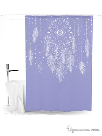 Шторка для ванной, 145*180 см Сирень, цвет мультиколор