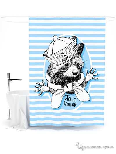 Шторка для ванной, 145*180 см Сирень, цвет мультиколор