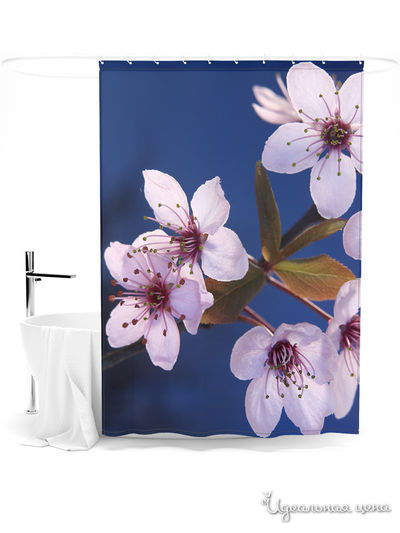 Шторка для ванной, 145*180 см Сирень, цвет мультиколор