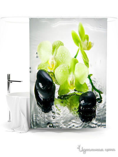 Шторка для ванной, 145*180 см Сирень, цвет мультиколор