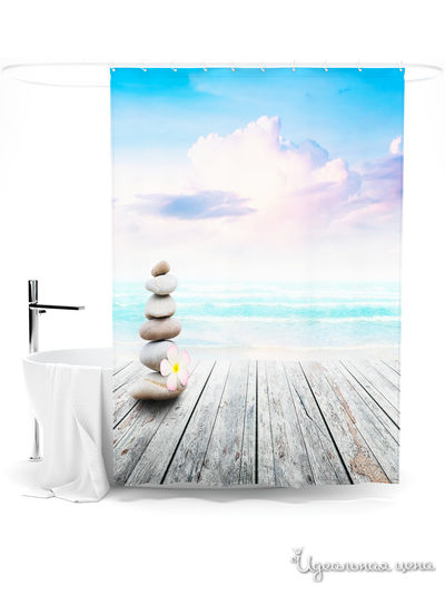 Шторка для ванной, 145*180 см Сирень, цвет мультиколор