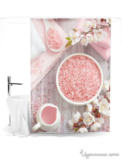 Шторка для ванной, 145*180 см Сирень, цвет мультиколор