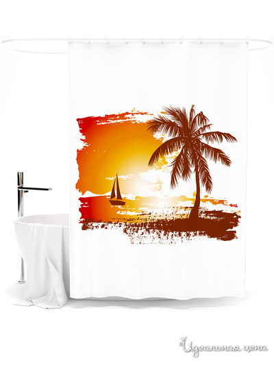 Шторка для ванной, 145*180 см Сирень, цвет мультиколор