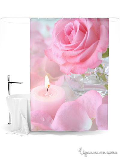 Шторка для ванной, 145*180 см Сирень, цвет мультиколор