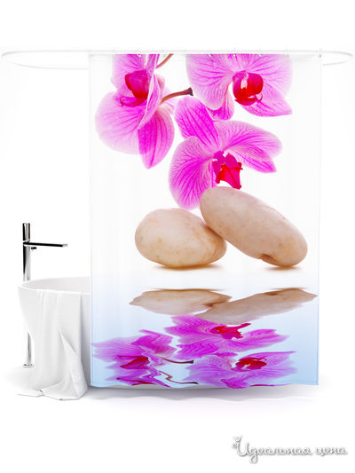 Шторка для ванной, 145*180 см Сирень, цвет мультиколор