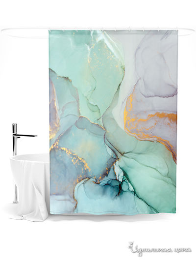 Шторка для ванной, 145*180 см Сирень, цвет мультиколор