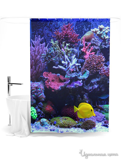 Шторка для ванной, 145*180 см Сирень, цвет мультиколор