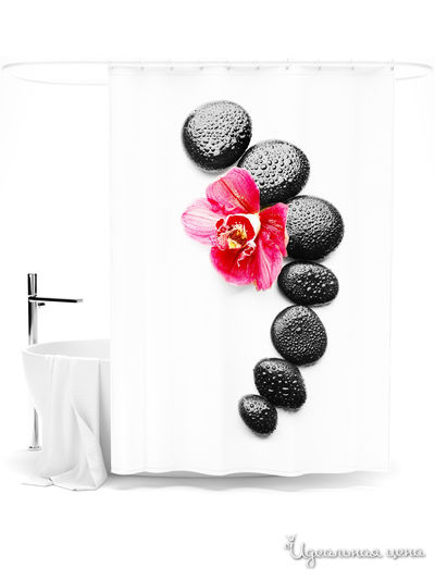 Шторка для ванной, 145*180 см Сирень, цвет мультиколор