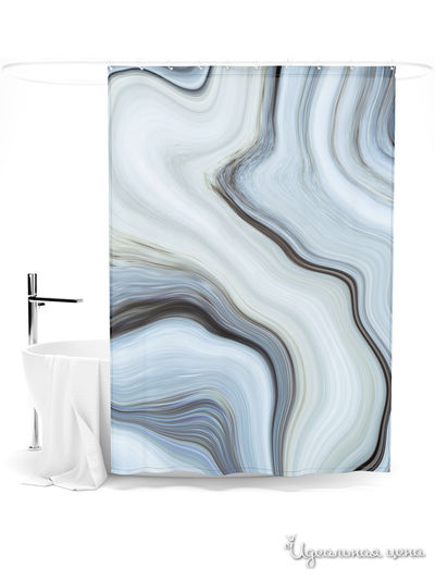 Шторка для ванной, 145*180 см Сирень, цвет мультиколор