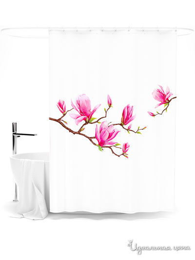 Шторка для ванной, 145*180 см Сирень, цвет мультиколор