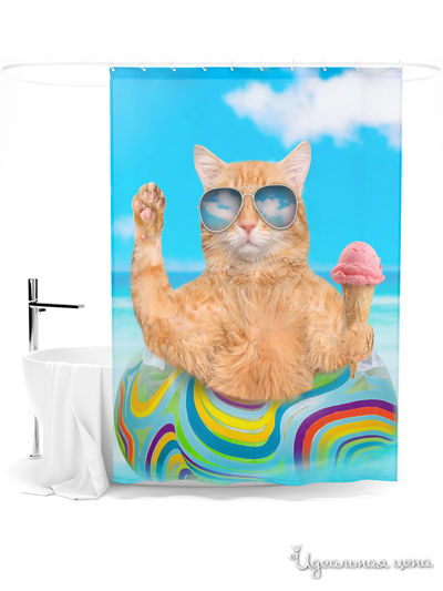 Шторка для ванной, 145*180 см Сирень, цвет мультиколор