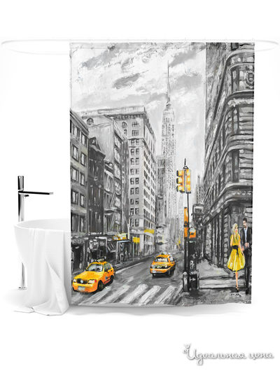 Шторка для ванной, 145*180 см Сирень, цвет мультиколор