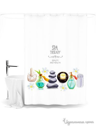 Шторка для ванной, 145*180 см Сирень, цвет мультиколор