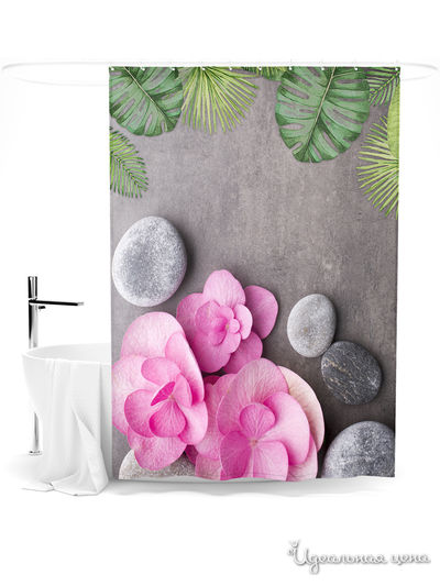 Шторка для ванной, 145*180 см Сирень, цвет мультиколор