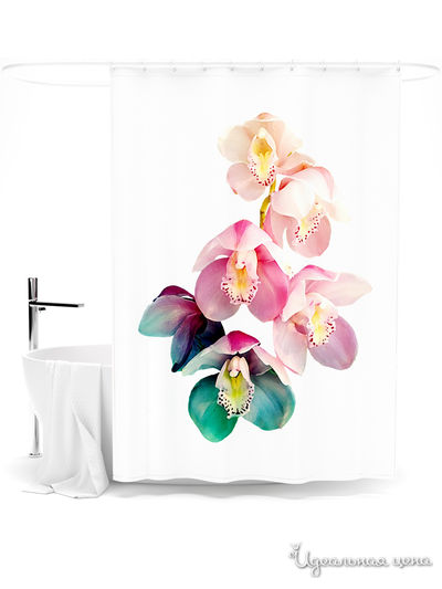 Шторка для ванной, 145*180 см Сирень, цвет мультиколор