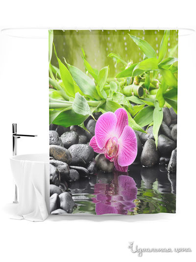 Шторка для ванной, 145*180 см Сирень, цвет мультиколор