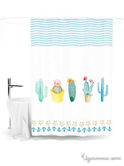 Шторка для ванной, 145*180 см Сирень, цвет мультиколор