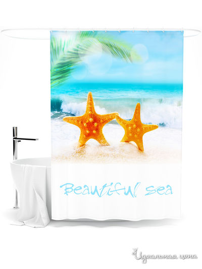 Шторка для ванной, 145*180 см Сирень, цвет мультиколор