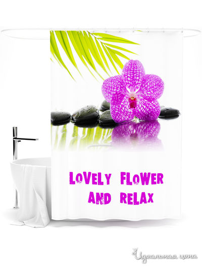 Шторка для ванной, 145*180 см Сирень, цвет мультиколор
