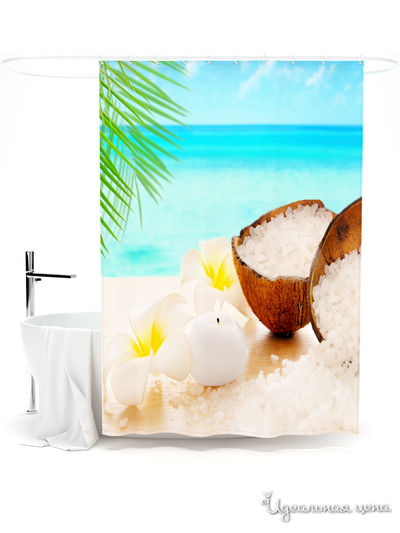 Шторка для ванной, 145*180 см Сирень, цвет мультиколор