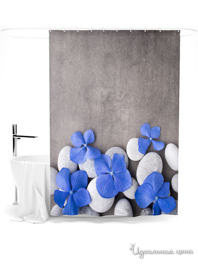 Шторка для ванной, 145*180 см Сирень, цвет мультиколор