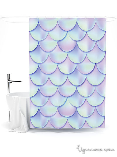 Шторка для ванной, 145*180 см Сирень, цвет мультиколор