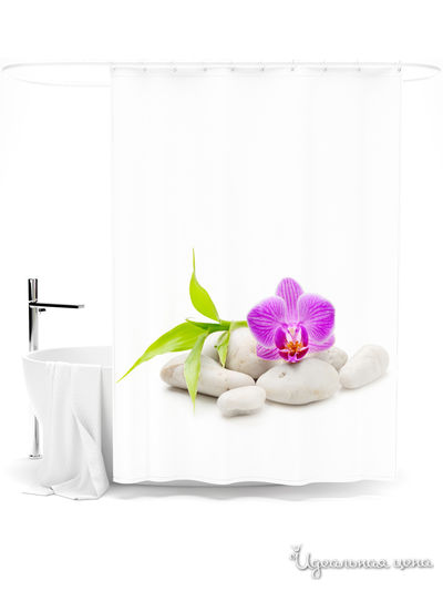 Шторка для ванной, 145*180 см Сирень, цвет мультиколор