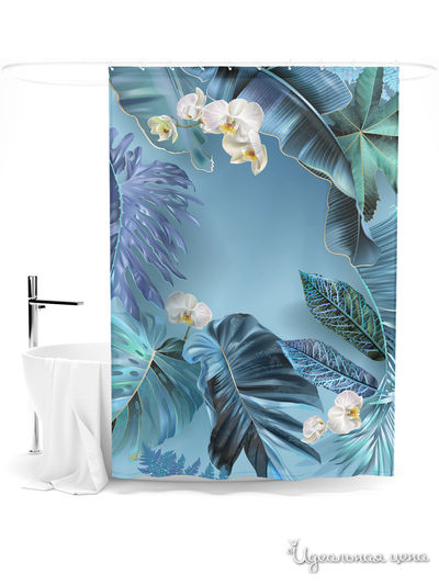 Шторка для ванной, 145*180 см Сирень, цвет мультиколор