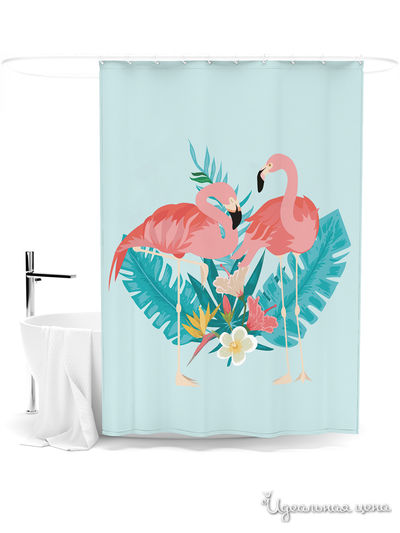 Шторка для ванной, 145*180 см Сирень, цвет мультиколор