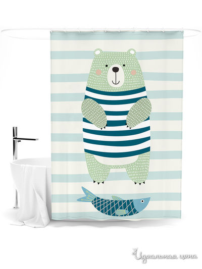 Шторка для ванной, 145*180 см Сирень, цвет мультиколор