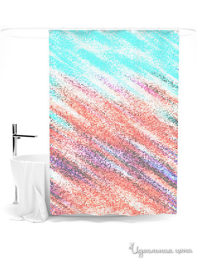 Шторка для ванной, 145*180 см Сирень, цвет мультиколор