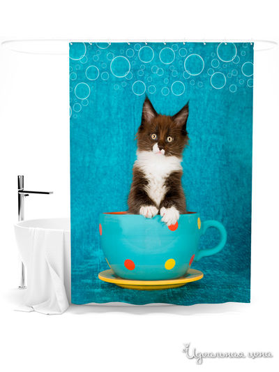 Шторка для ванной, 145*180 см Сирень, цвет мультиколор