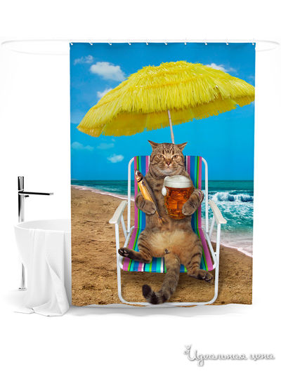 Шторка для ванной, 145*180 см Сирень, цвет мультиколор