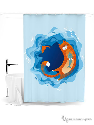 Шторка для ванной, 145*180 см Сирень, цвет мультиколор