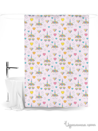 Шторка для ванной, 145*180 см Сирень, цвет мультиколор