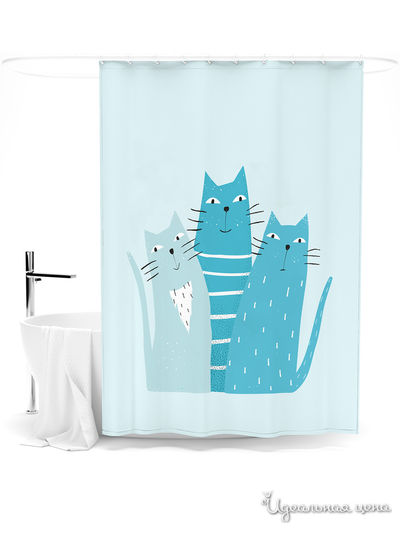 Шторка для ванной, 145*180 см Сирень, цвет мультиколор