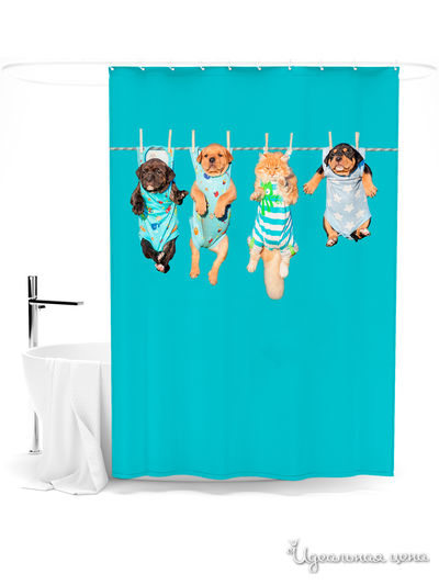 Шторка для ванной, 145*180 см Сирень, цвет мультиколор