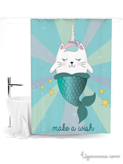 Шторка для ванной, 145*180 см Сирень, цвет мультиколор