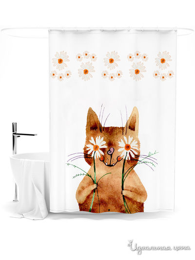 Шторка для ванной, 145*180 см Сирень, цвет мультиколор